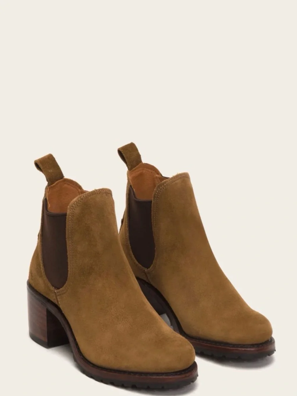 Frye | Suede Sabrina Chelsea Boot in Cognac